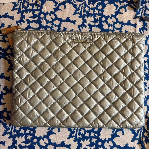 MZ Wallace Handbags - MZ Wallace Metallic Quilted Pouch